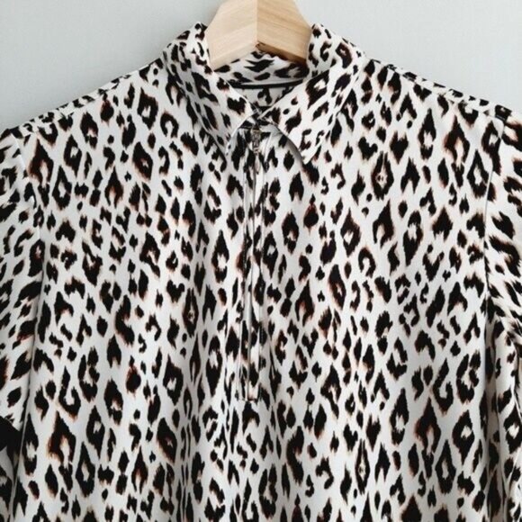 GREG NORMAN PLAYDry Golf Shirt Animal Jaguar Print Sz S - Picture 3 of 8